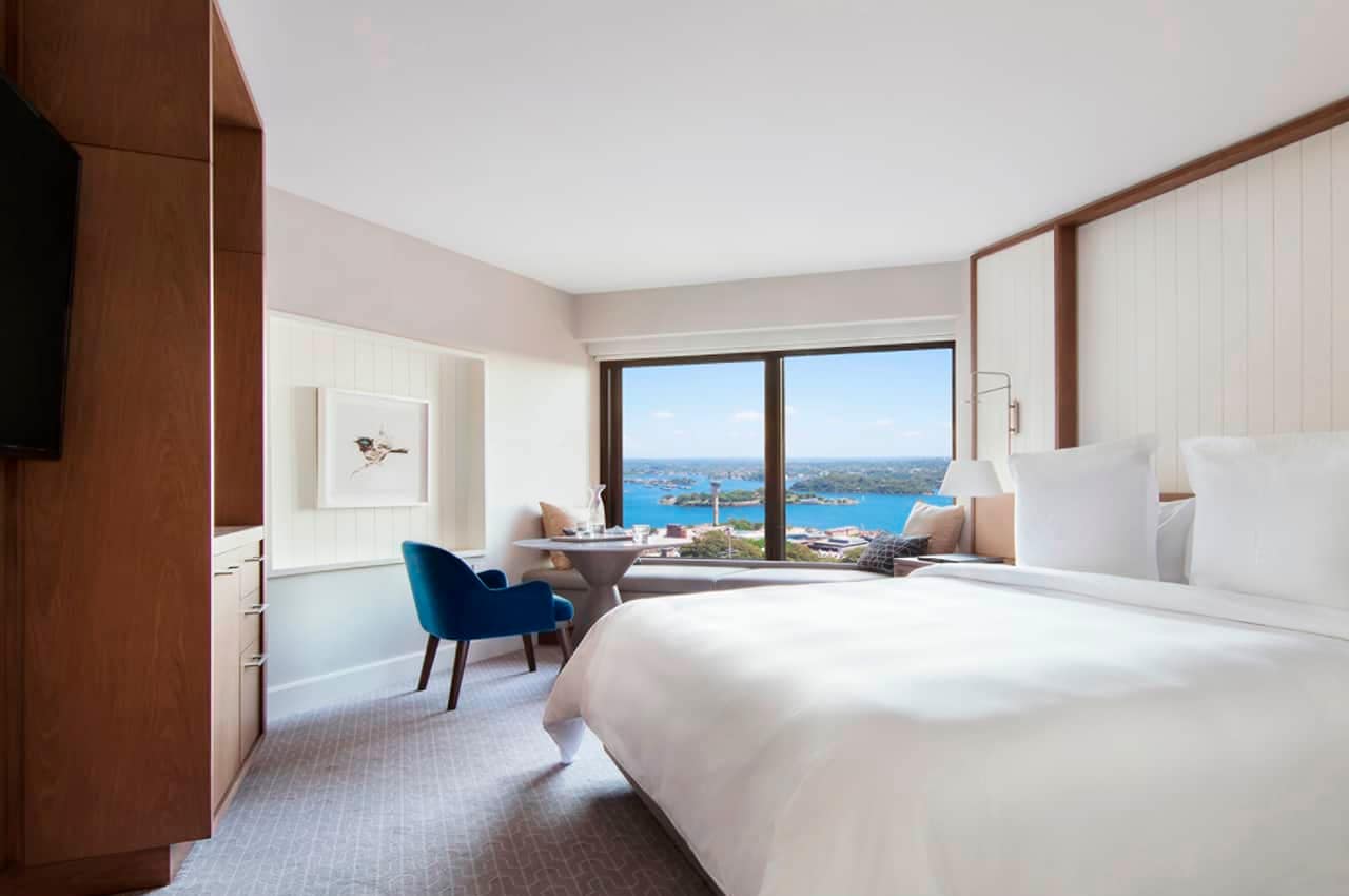 Deluxe partial harbour room four seasons sydney c