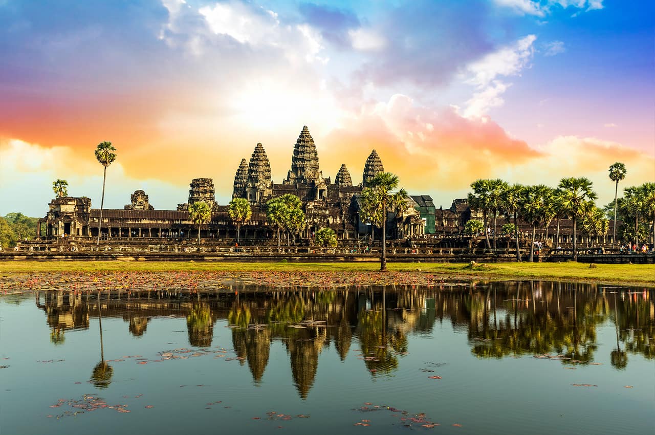 Camboja siemreap angkor wat templo