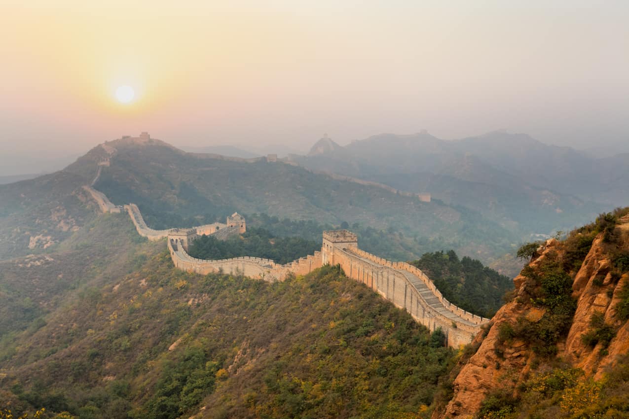 Vista aérea Grande Muralha China