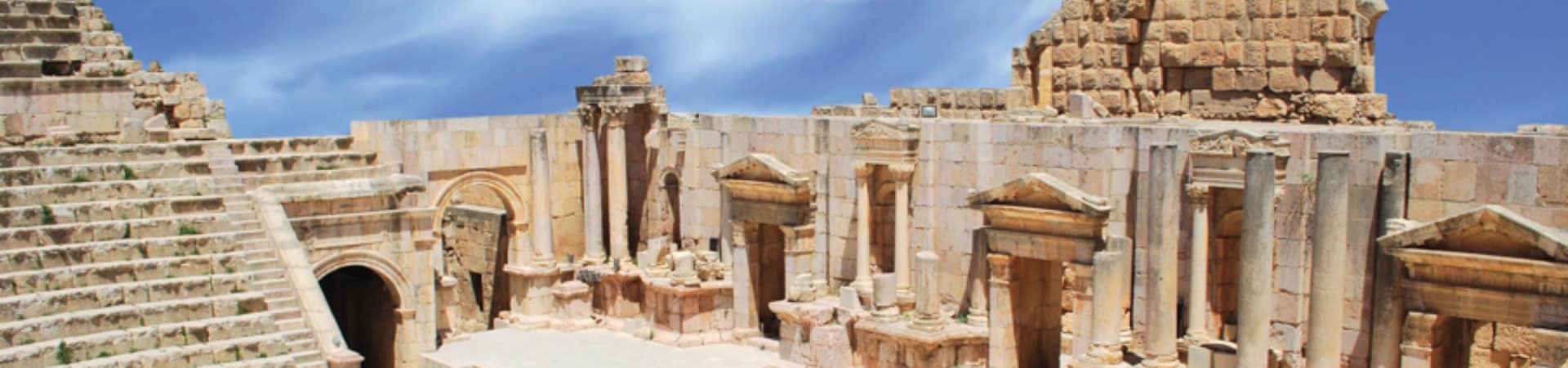 Atração turística Jerash, ruínas greco-romana, Gera, Jordânia