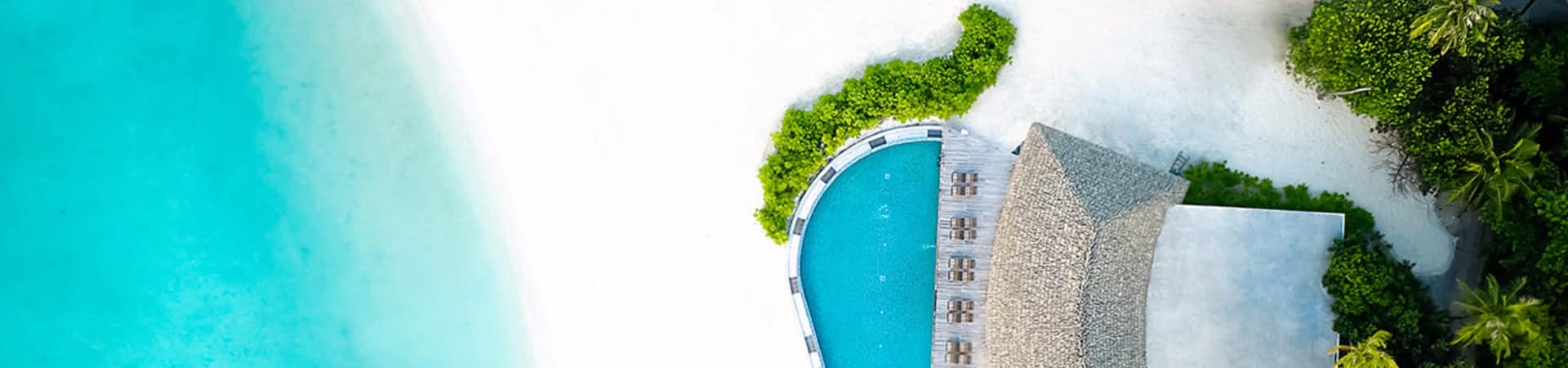 Le meridien maldives vista aerea piscina