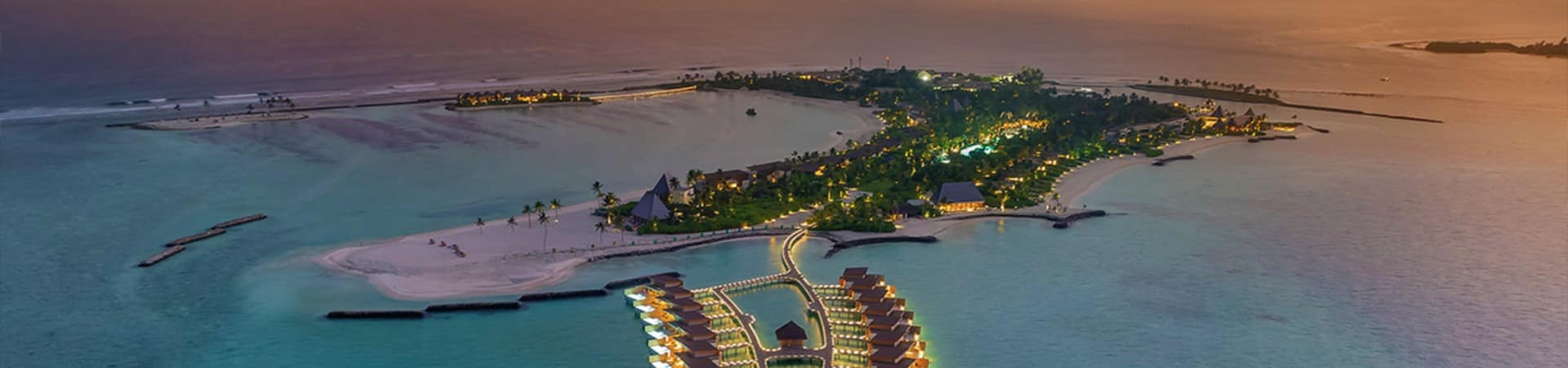 Maldivas kuda villingili resort aerea noite