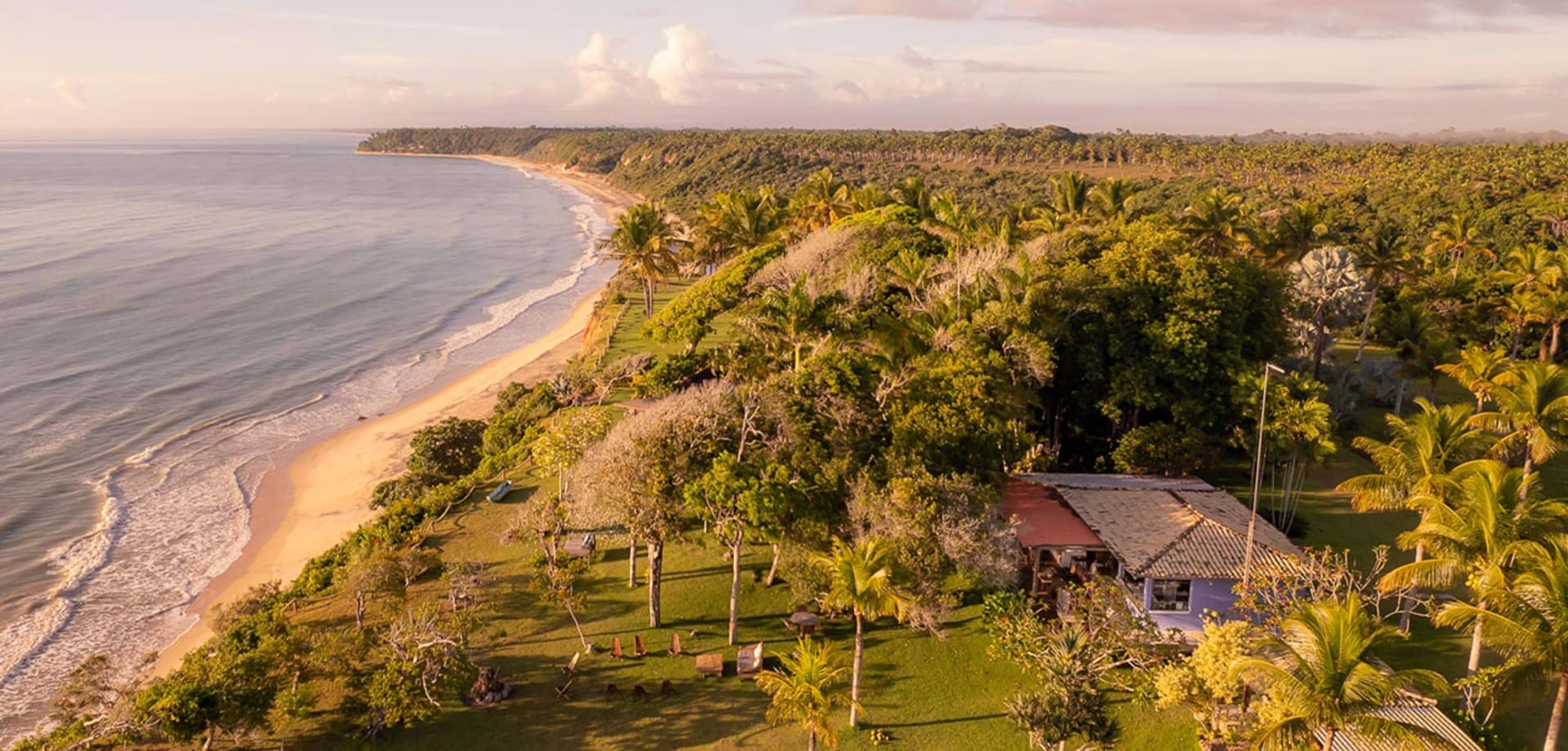 Ponta da juacema bahia caraiva aerial beach