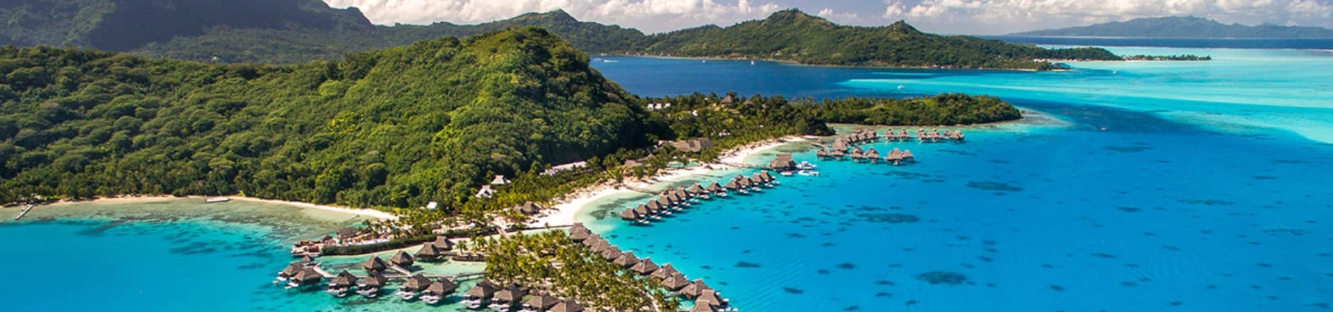 Vista aérea no Conrad Bora Bora Nui