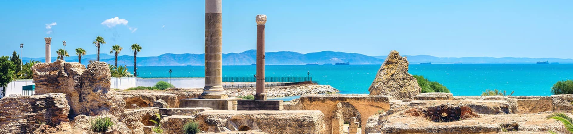 Vista panorâmica da antiga cidade de Cartago - Tunis, Tunísia.