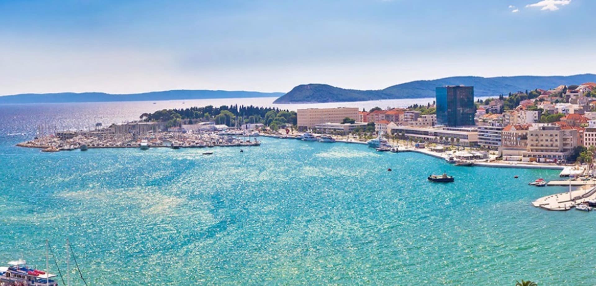 Vista panorâmica de Split, Croácia.