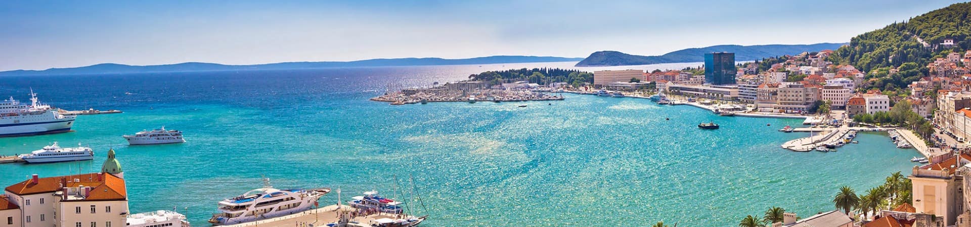 Vista panorâmica de Split, Croácia.