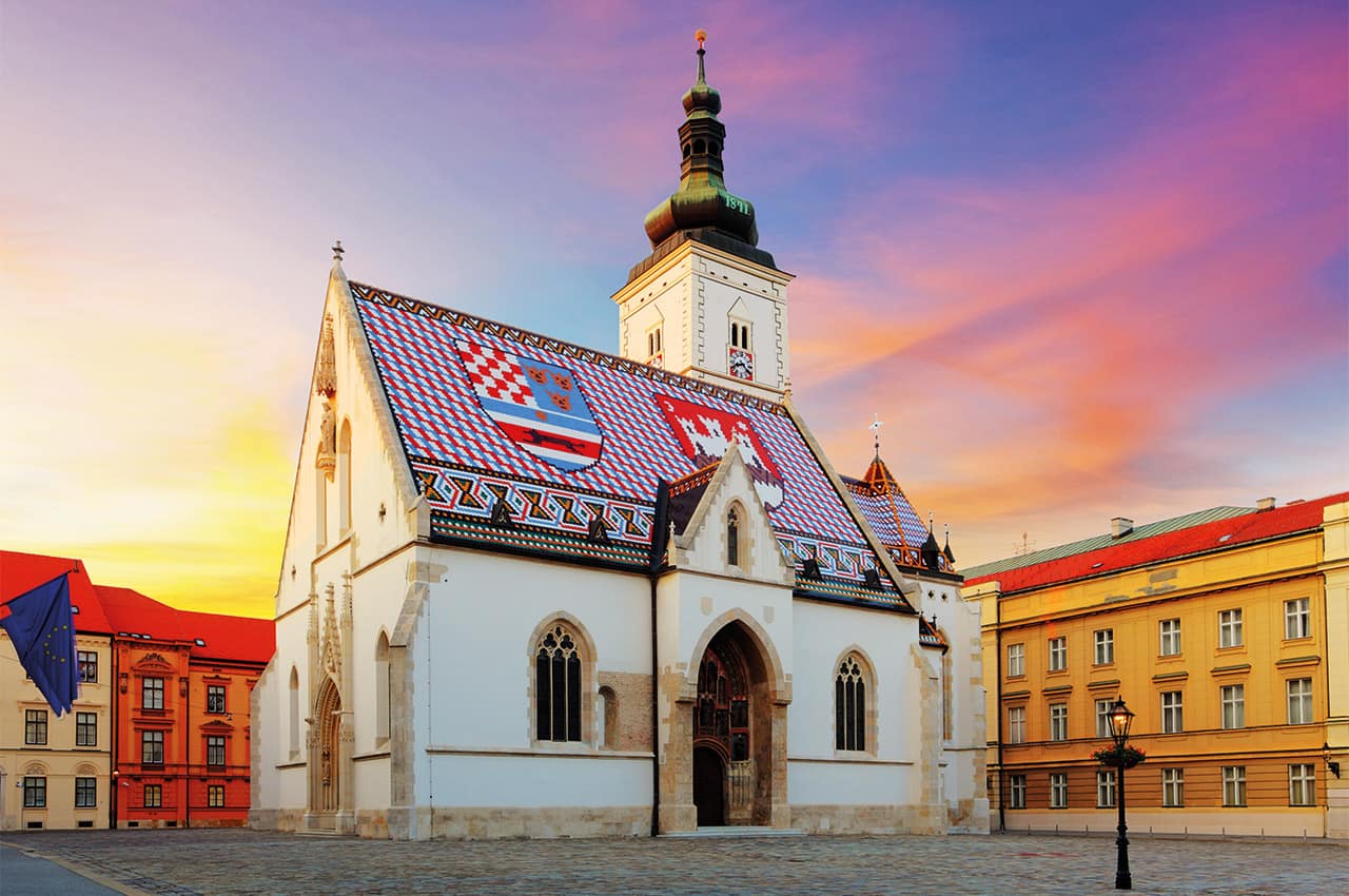 Zagreb igreja são marcos