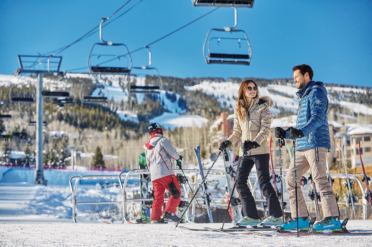 Estados unidos viceroy snowmass esquiadores casal