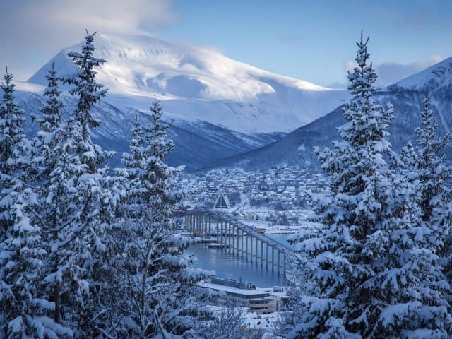 A cidade de Tromso na Noruega
