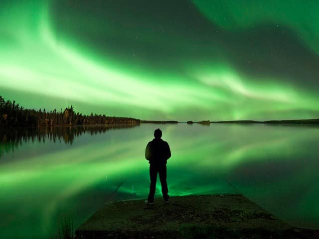 Canada aurora boreal lago