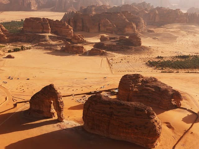 Elephant rock jabal alfil in al ula saudi arabia