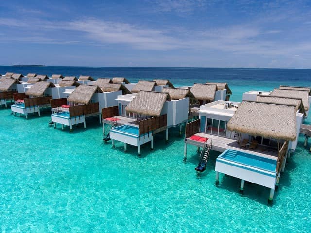 Emerald maldives exterior water villa with pool
