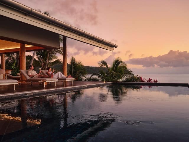 Luxury lodges of australia orpheus island lodge great barrier reef lodge pool evening