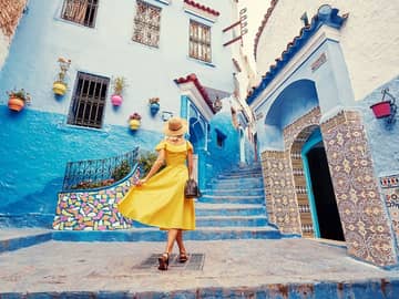 Marrocos chefchaouen mulher