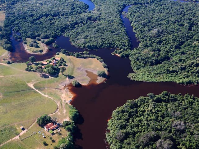 Ms barra mansa pantanal vista aerea