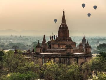 Pacote Myanmar passeio balão Bagan, Mandalay