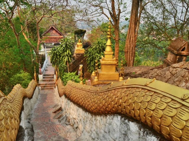 Ponto turístico Monte Phousi, Luang Prabang, Laos turismo