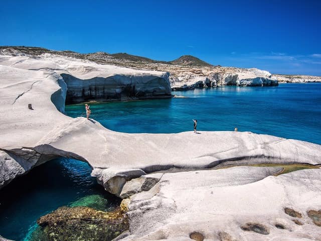 Praia Sarakiniko - Milos, Grécia.