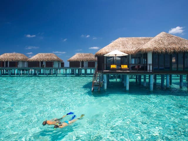 Velassaru water villa snorkeling