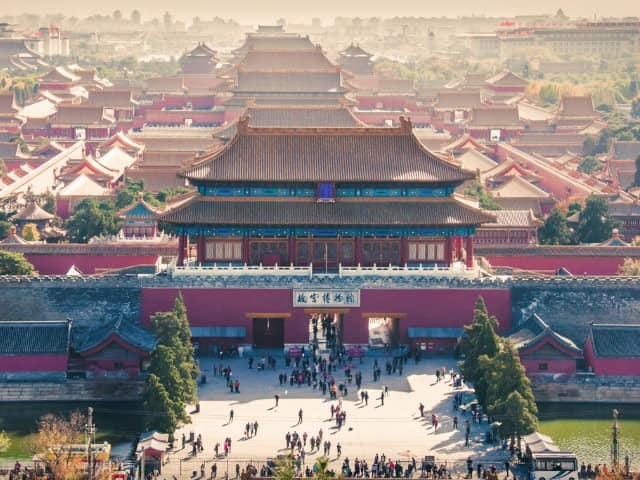 Vista aéra Cidade Beijing China