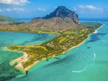 Vista aérea Ilhas Maurício