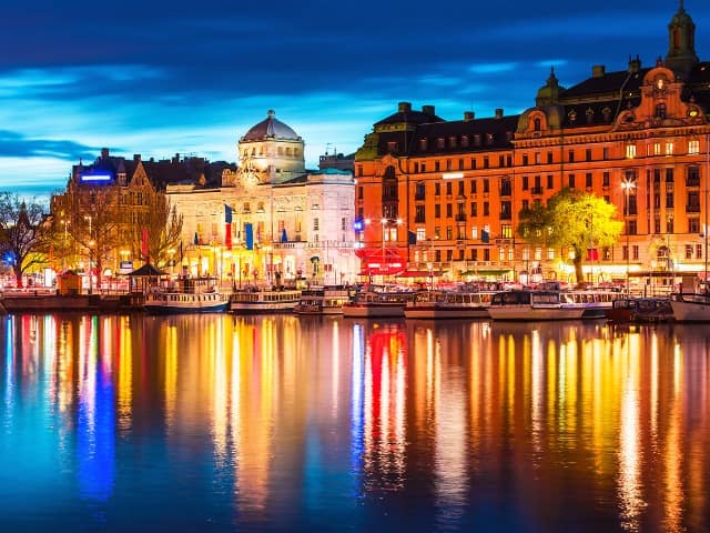 Vista panorâmica da cidade velha - Estocolmo, Suécia.