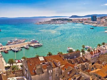 Vista panorâmica de Split, Croácia.