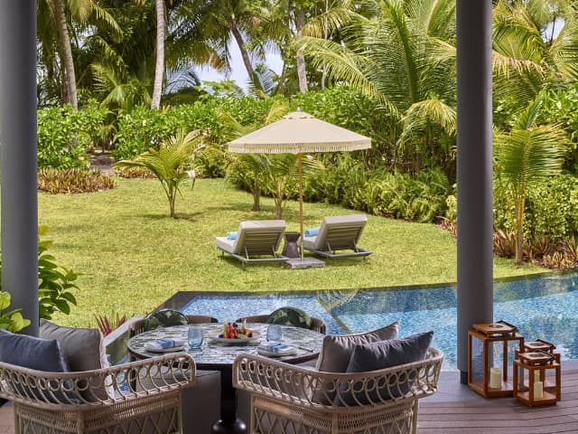 Waldorf astoria seychelles platte island hawksbill pool villa terraco