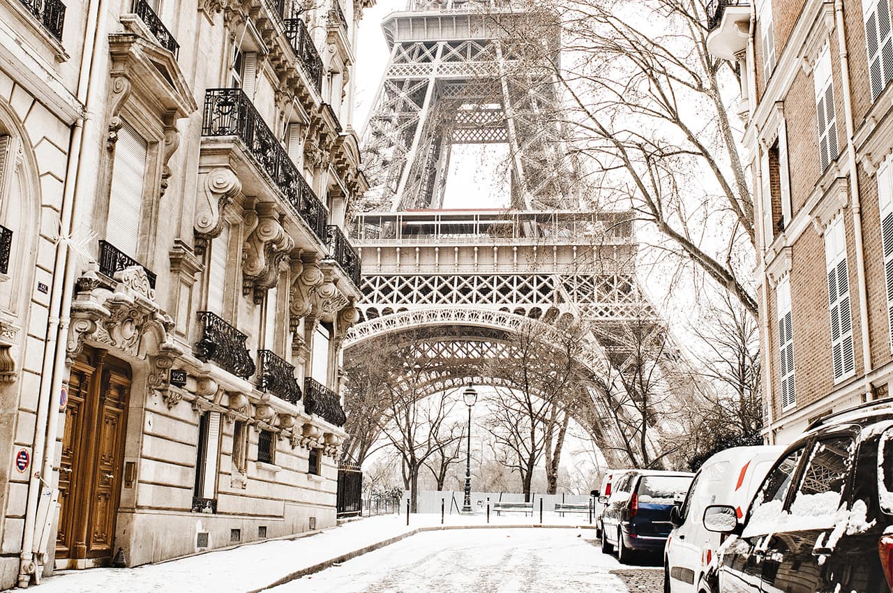 Franca paris torre eiffel natal neve
