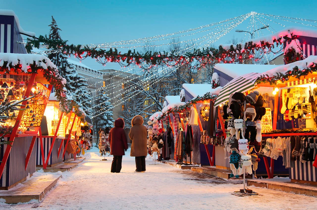 Christmas market in riga letonia