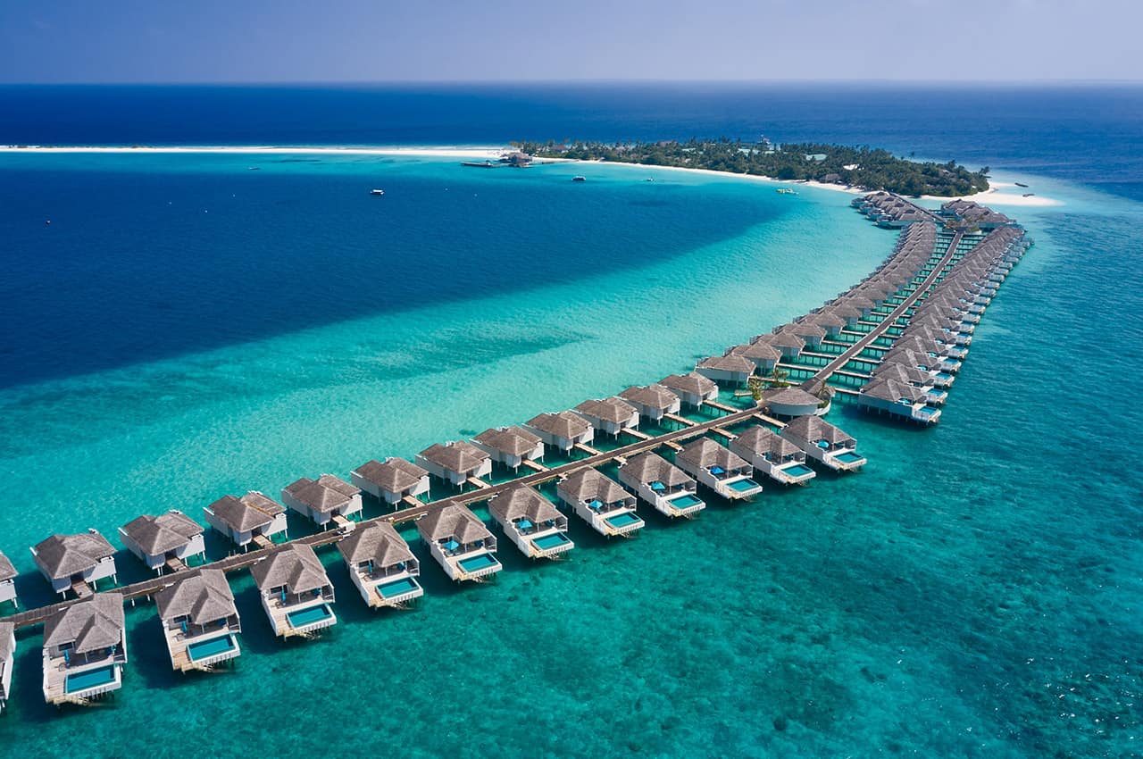 Finolhu maldives vista aerea water villas