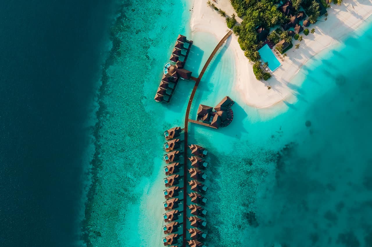 Sun siyam iru veli maldivas general aerial view