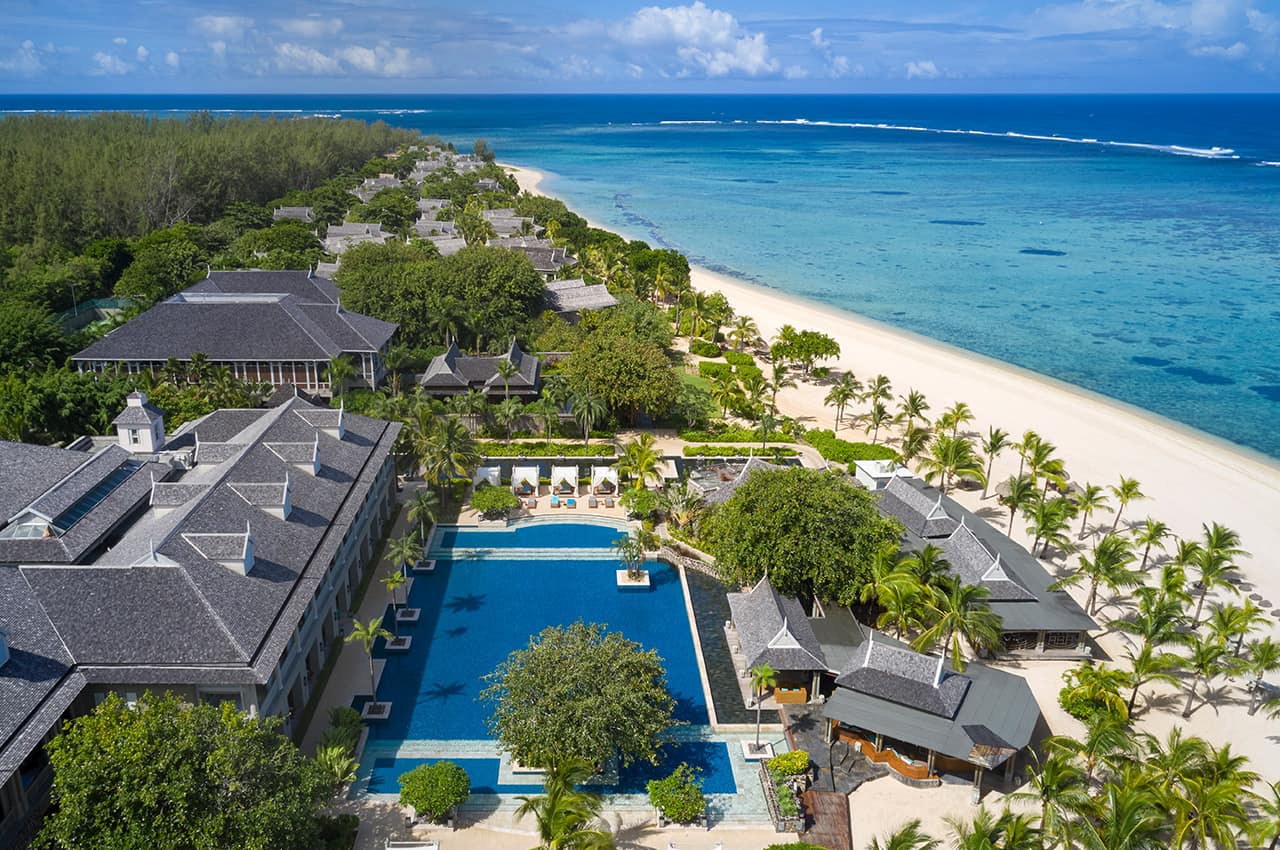 Jw marriott mauritius resort piscina aerea