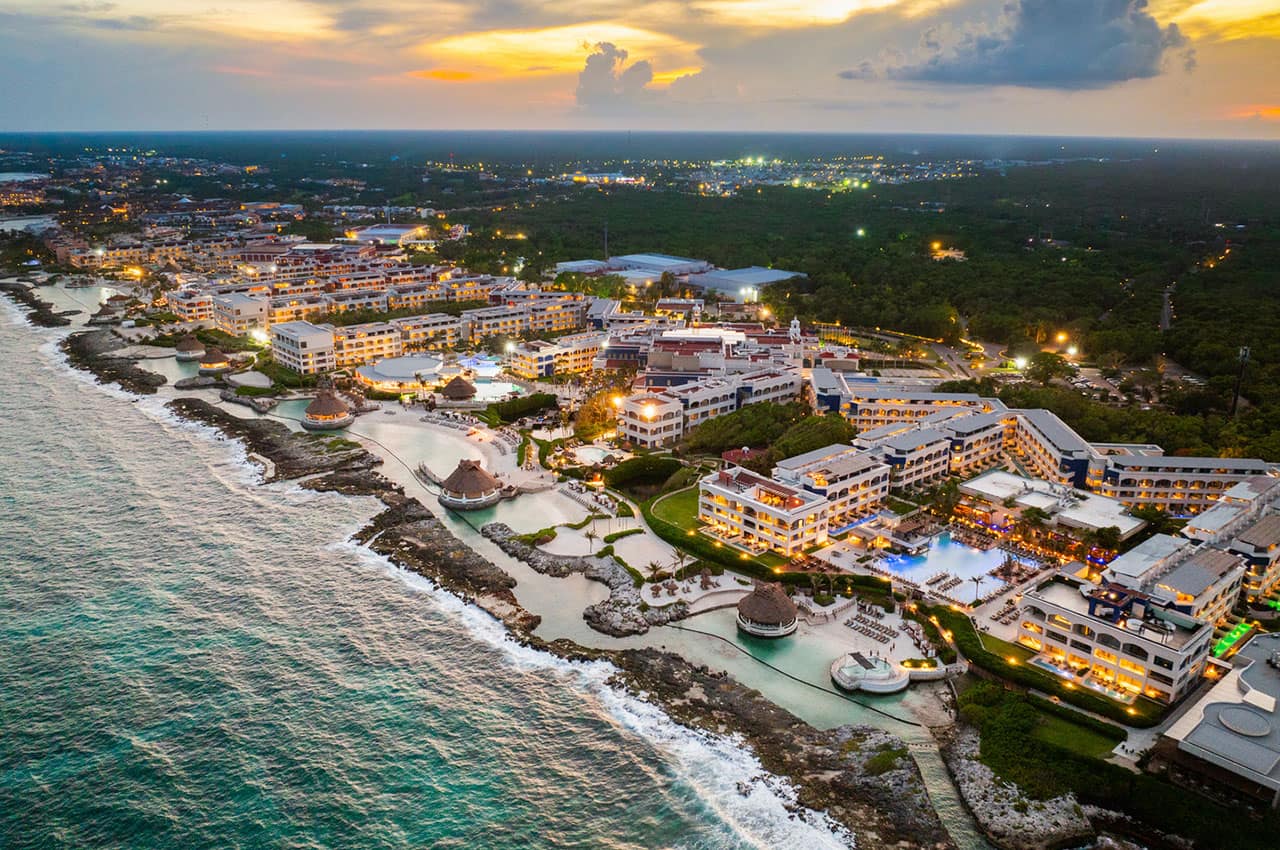 Mexico hard rock riviera maya aerial beach