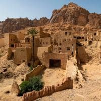 Alula old town ancient mud buildings north western saudi arabia