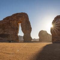 Middle east saudi arabia medina alula elephant mountain in the saudi arabian desert