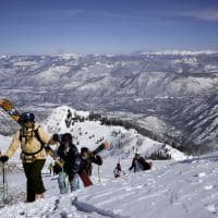 Aspen Colorado fila esqui montanha aerea