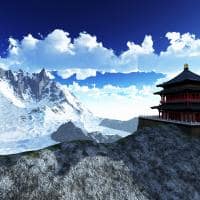 Atração turística: Templo do Sol, Himalaia, Tibete