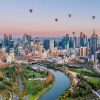 Tourism australia melbourne balao sobre cidade