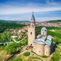 Balcas bulgaria vista aerea antiga cidade de veliko