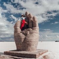 Bolivia salar de uyuni escultura