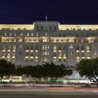 Brasil riodejaneiro copacabanapalace fachada noite