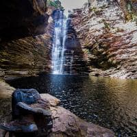 Chamada diamantina cachoeira do buracao mochila e tenis