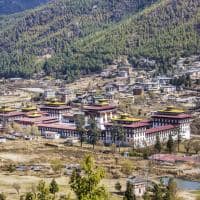 Vista aérea Dzong Thimpu Butão
