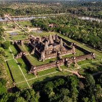 Camboja siemreap angkor wat templo aerea