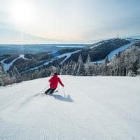 Canada tremblant esquiador sozinho