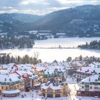 Canada tremblant vista cidade neve