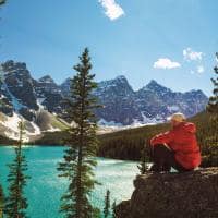 Vista do lago Moraine Banff National Park