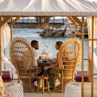 Curacao baoase luxury resort refeicao romantica gazebo